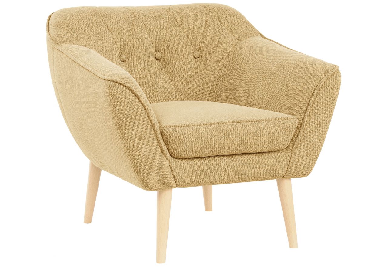 Fotel PIRS - musztardowy, struktura