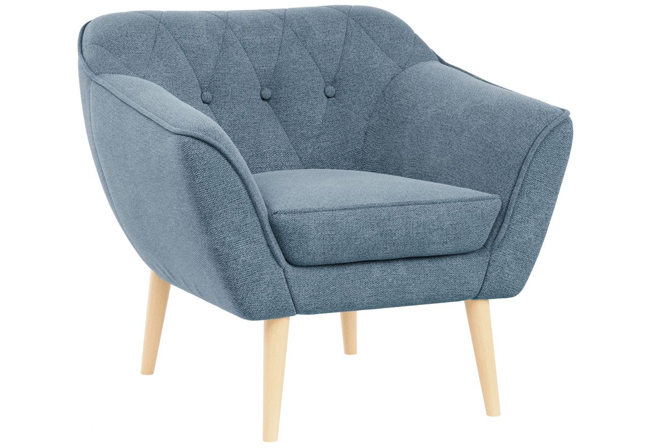 Fotel PIRS - niebieski, struktura