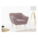 Fotel PIRS - różowy, struktura