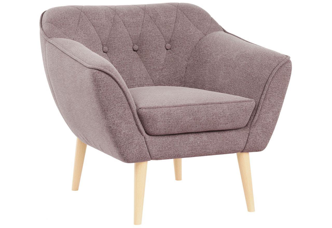 Fotel PIRS - różowy, struktura