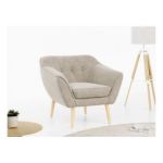 Fotel PIRS - beżowy, struktura