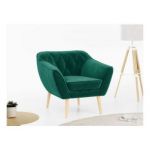Fotel PIRS - ciemnozielony, welwet