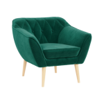Fotel PIRS - ciemnozielony, welwet