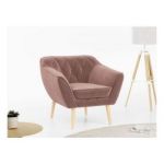 Fotel PIRS - różowy, welwet