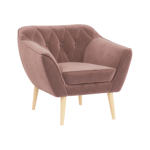 Fotel PIRS - różowy, welwet