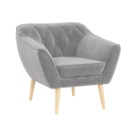 Fotel PIRS - jasnoszary, welwet