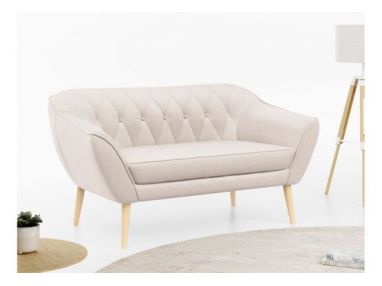 Sofa PIRS 2 - kremowy, welwet
