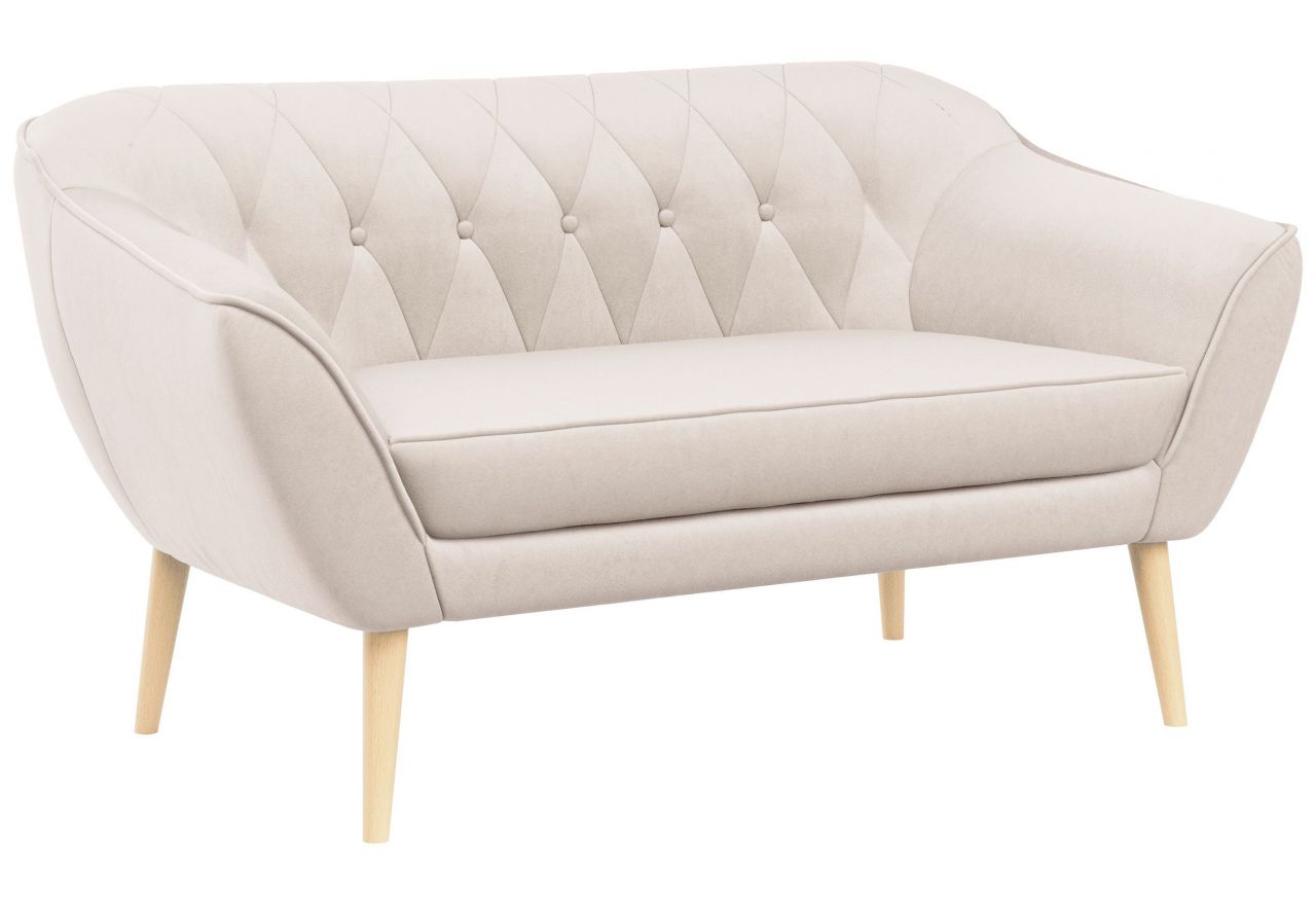 Sofa PIRS 2 - kremowy, welwet