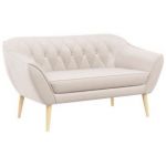 Sofa PIRS 2 - kremowy, welwet
