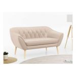 Sofa PIRS 2 - beżowy, welwet