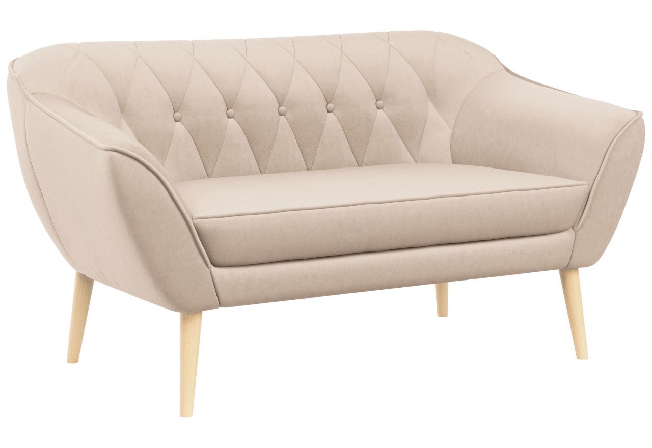 Sofa PIRS 2 - beżowy, welwet
