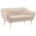Sofa PIRS 2 - beżowy, welwet