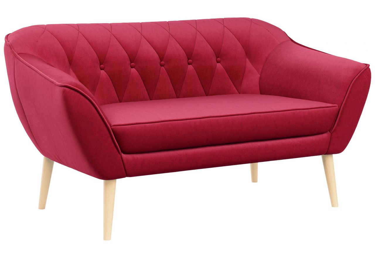 Sofa PIRS 2 - czerwony, welwet