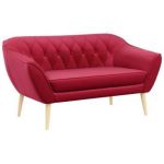 Sofa PIRS 2 - czerwony, welwet