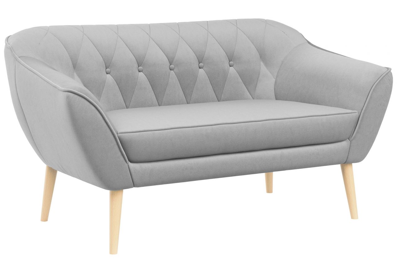 Sofa PIRS 2 - szary, welwet