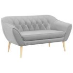 Sofa PIRS 2 - szary, welwet