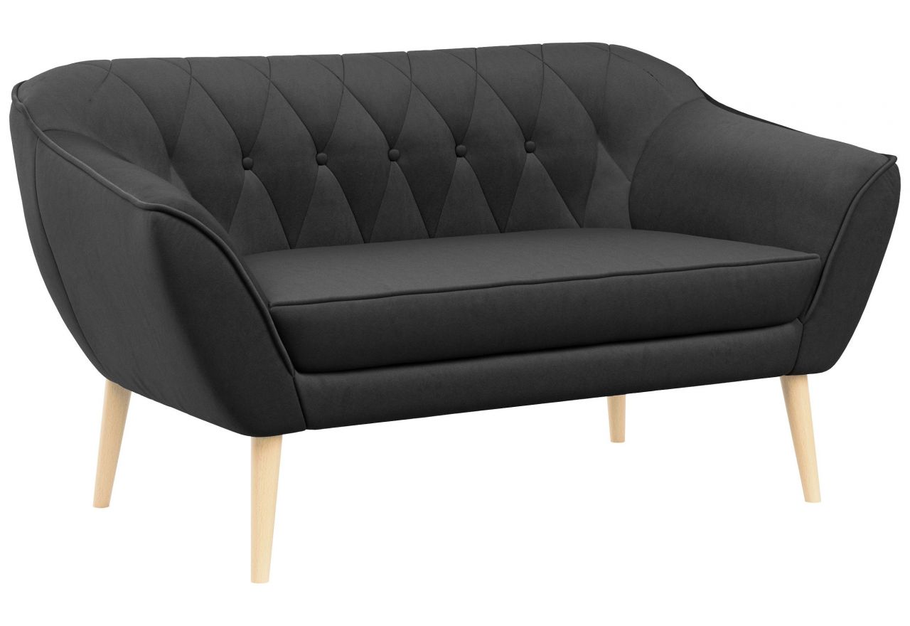 Sofa PIRS 2 - ciemnoszary, welwet
