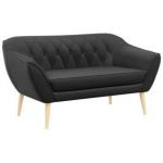 Sofa PIRS 2 - ciemnoszary, welwet