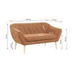 Sofa PIRS 2 - pomarańczowy, struktura