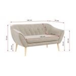 Sofa PIRS 2 - beżowy, struktura