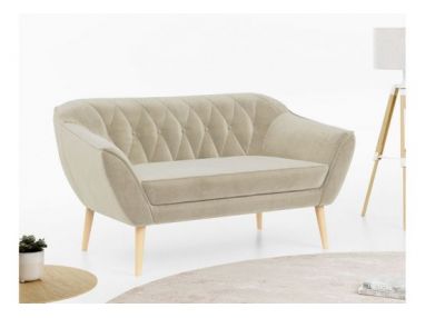 Sofa PIRS 2 - kremowy, welwet