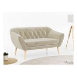 Sofa PIRS 2 - kremowy, welwet