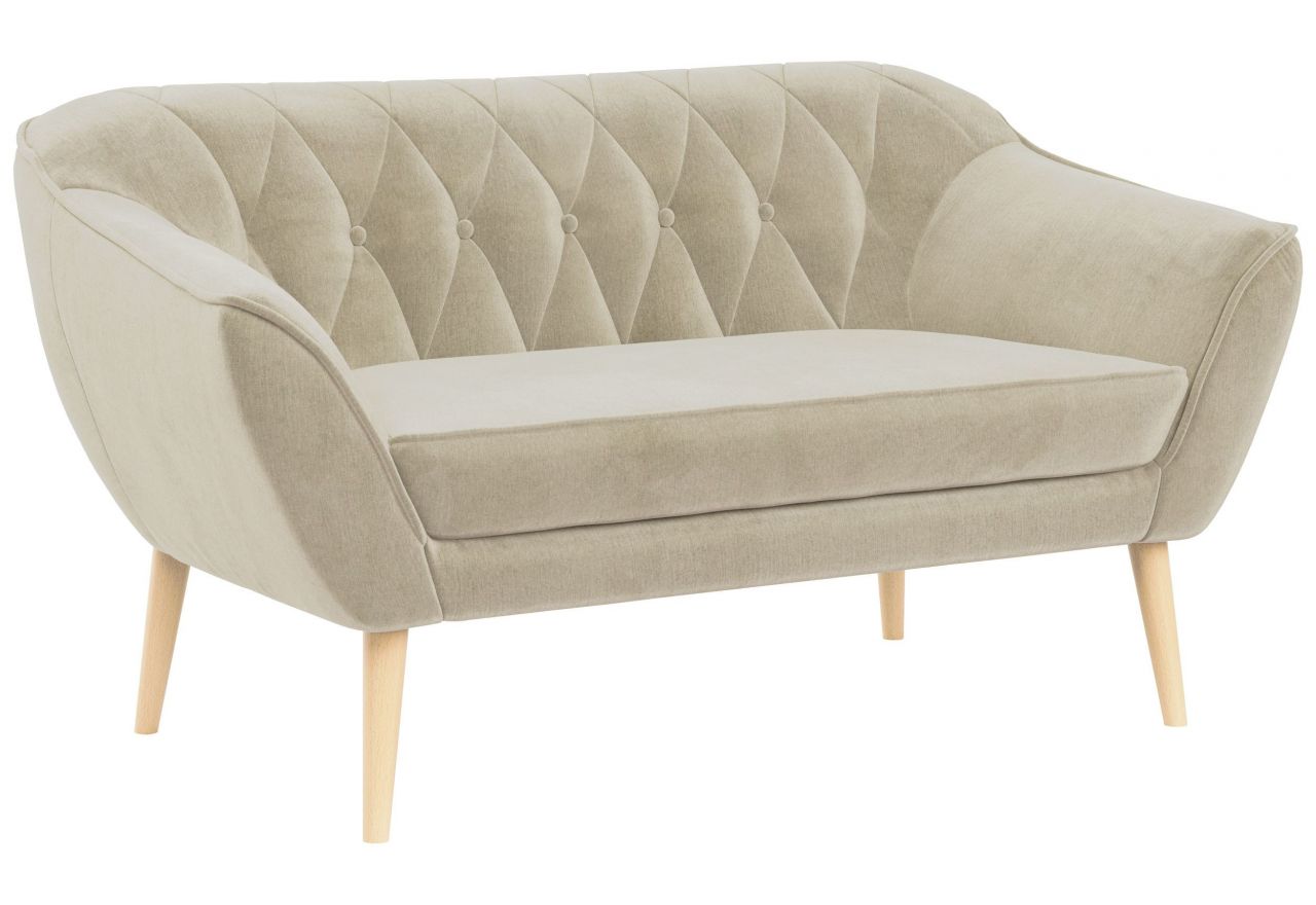 Sofa PIRS 2 - kremowy, welwet