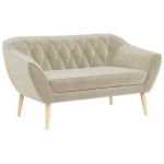 Sofa PIRS 2 - kremowy, welwet