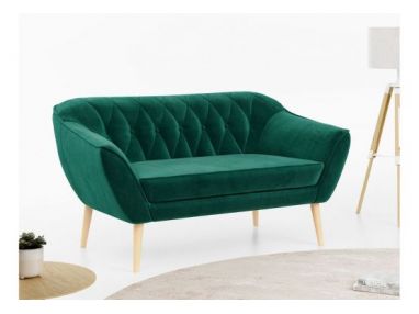 Sofa PIRS 2 - ciemnozielony, welwet