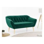 Sofa PIRS 2 - ciemnozielony, welwet