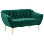 Sofa PIRS 2 - ciemnozielony, welwet