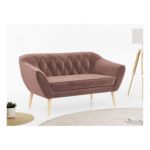 Sofa PIRS 2 - różowy, welwet