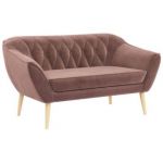 Sofa PIRS 2 - różowy, welwet