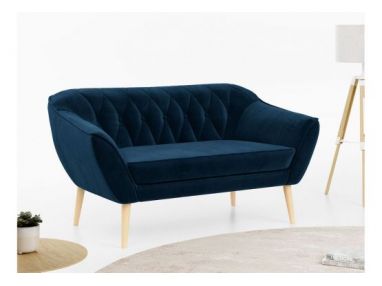 Sofa PIRS 2 - ciemnoniebieski, welwet
