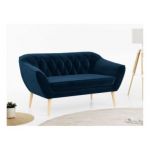 Sofa PIRS 2 - ciemnoniebieski, welwet