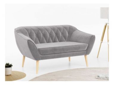 Sofa PIRS 2 - jasnoszary, welwet