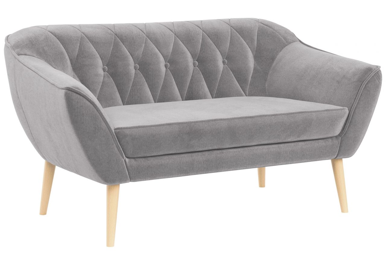 Sofa PIRS 2 - jasnoszary, welwet