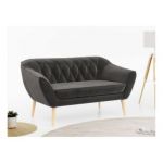 Sofa PIRS 2 - ciemnoszary, welwet
