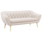 Sofa PIRS 3 - kremowy, welwet