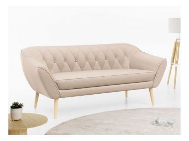 Sofa PIRS 3 - beżowy, welwet