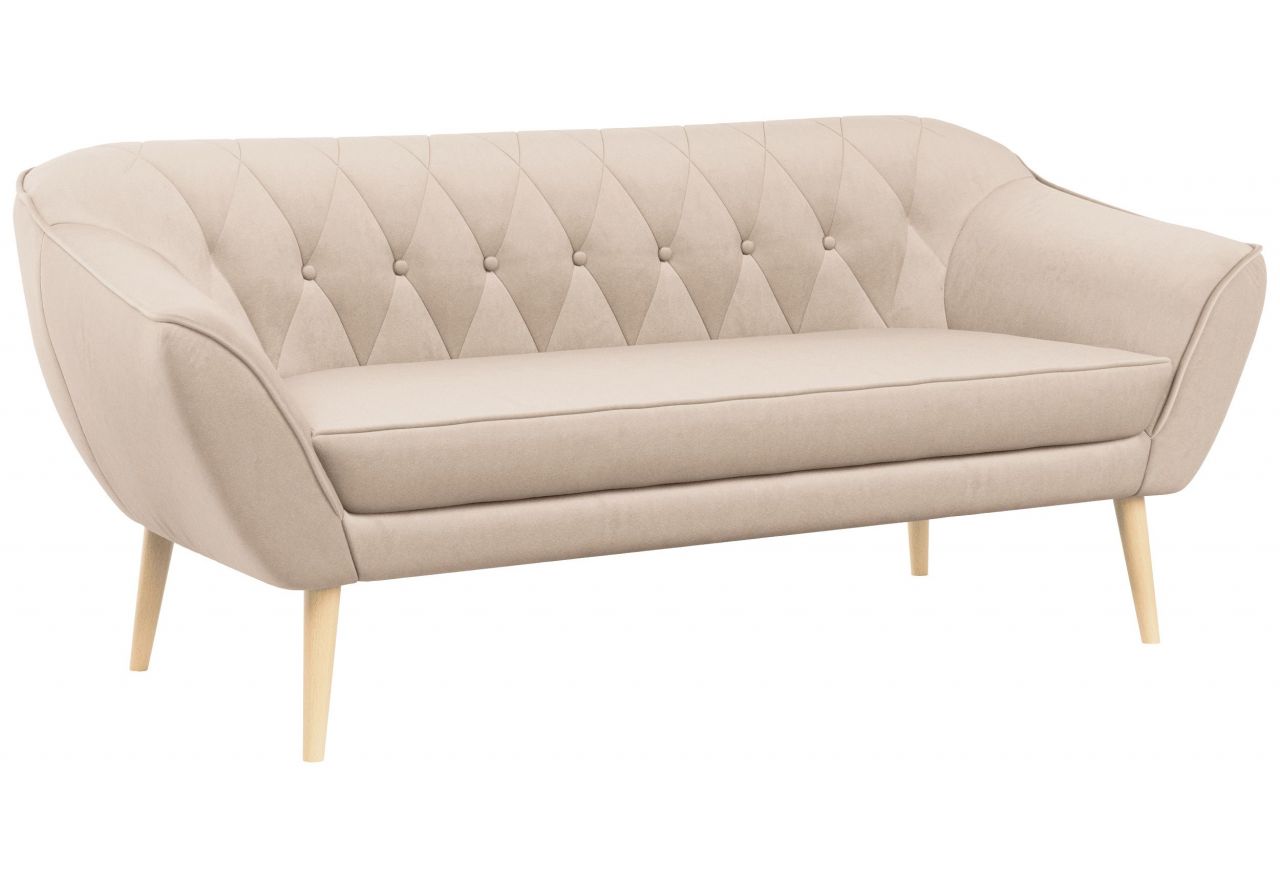 Sofa PIRS 3 - beżowy, welwet