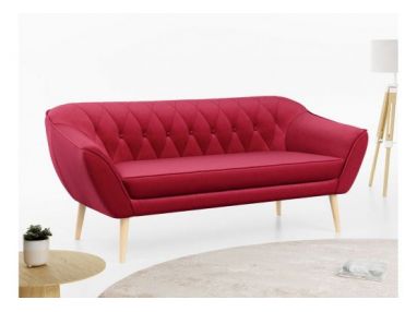 Sofa PIRS 3 - czerwony, welwet