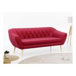 Sofa PIRS 3 - czerwony, welwet