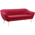 Sofa PIRS 3 - czerwony, welwet