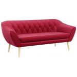 Sofa PIRS 3 - czerwony, welwet