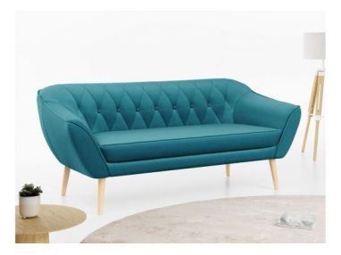 Sofa PIRS 3 - turkusowy, welwet
