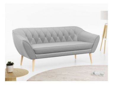 Sofa PIRS 3 - szary, welwet