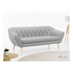 Sofa PIRS 3 - szary, welwet