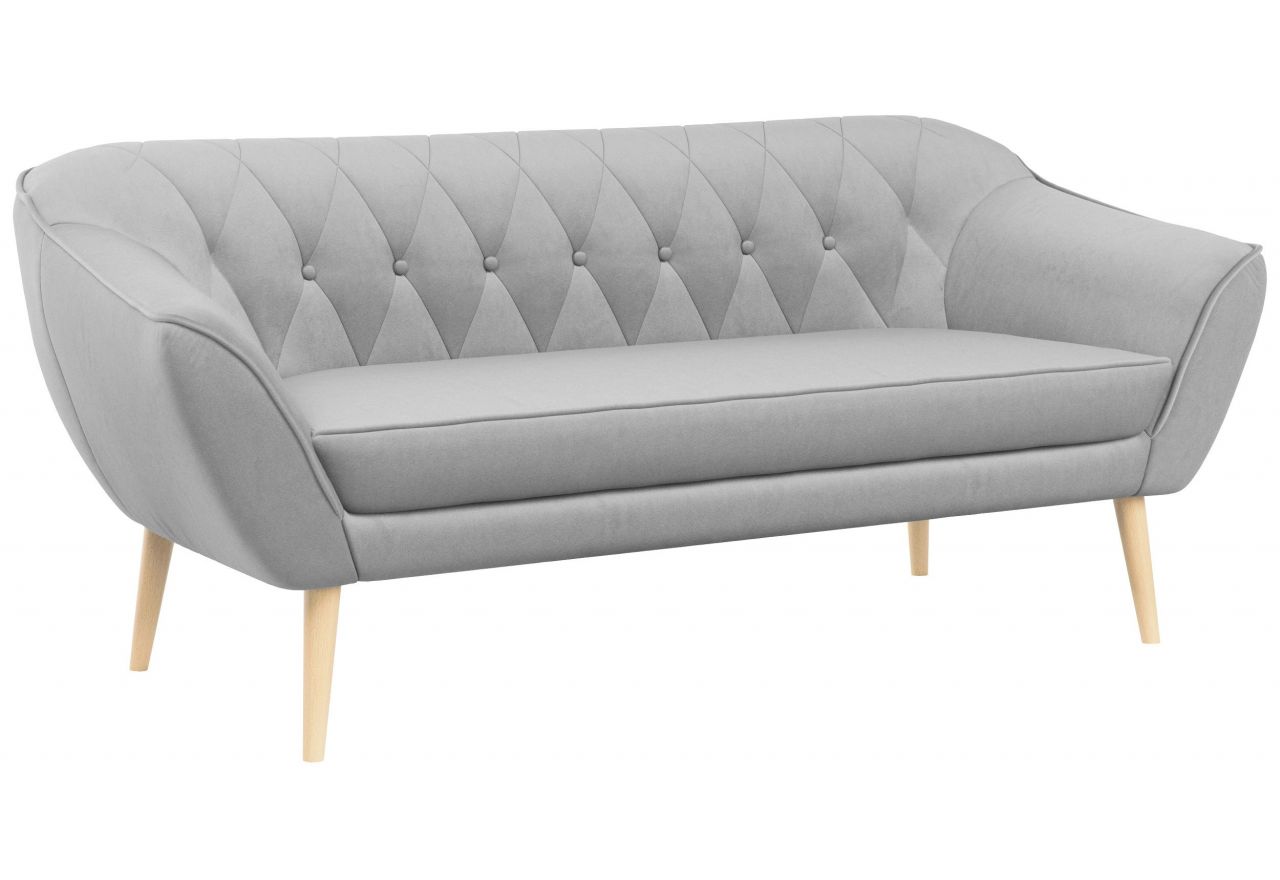 Sofa PIRS 3 - szary, welwet