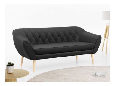 Sofa PIRS 3 - ciemnoszary, welwet